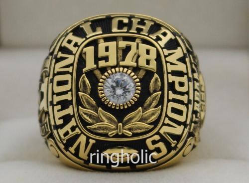 1978 Alabama Crimson Tide NCAA Championship Ring