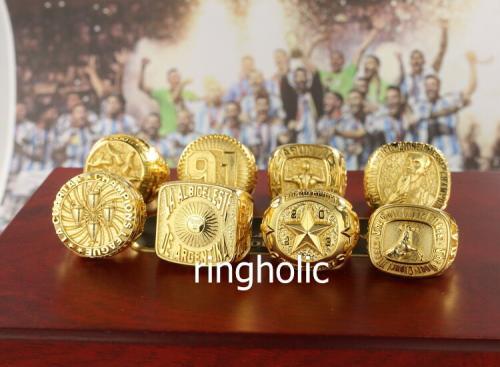Lionel Messi Football World Cup Ballon d’Or Awarding Eight Rings Set